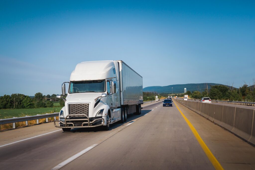 Tractor-trailers sharing lanes with cars on I-95